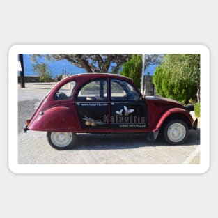 Citr oen 2 CV Red Crete Duck Sticker